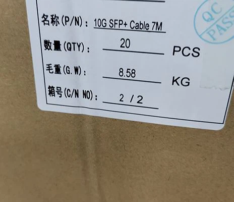 100pcs 10G sfp DAC CABLE SHIPMENT