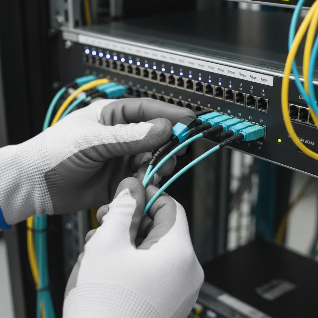 Cavo MTP in fibra OM3 12: nato per il cablaggio di data center ad alta- densi...